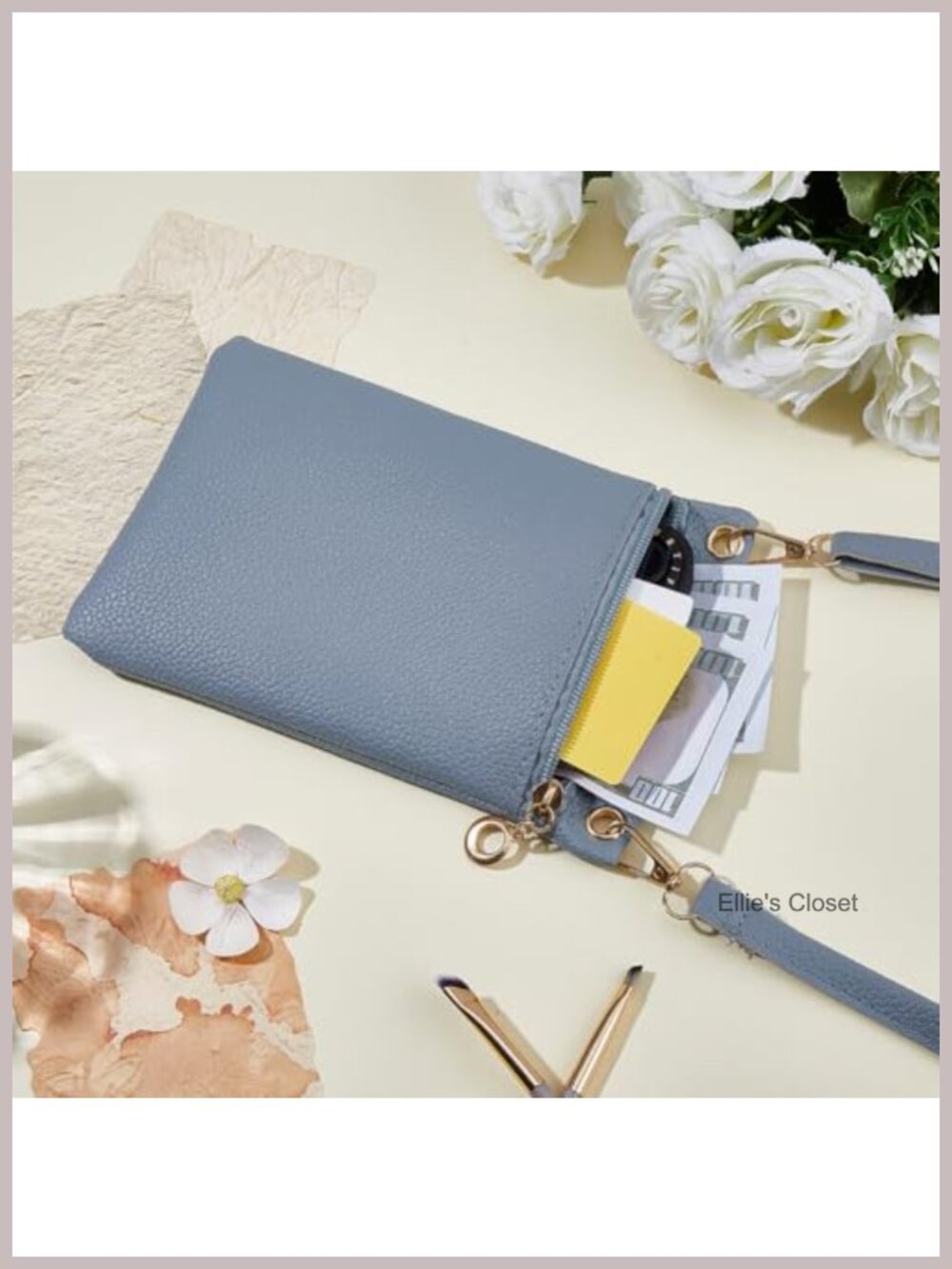 Small PU Leather Crossbody Phone Bag with Adjustable Strap - Picture 2 of 6